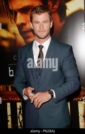 Chris Hemsworth lors de la première mondiale de Legendary Pictures et Universal Pictures "Blackhat" tenue au Théâtre chinois de Grauman à Hollywood, CA, le 8 janvier 2015. Photo par Joe Martinez / PictureLux Banque D'Images