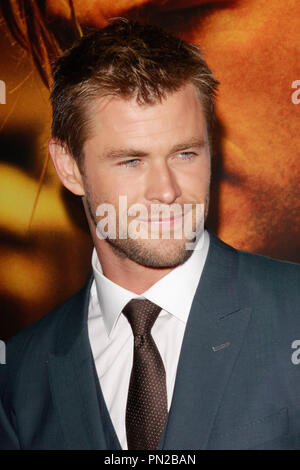 Chris Hemsworth lors de la première mondiale de Legendary Pictures et Universal Pictures "Blackhat" tenue au Théâtre chinois de Grauman à Hollywood, CA, le 8 janvier 2015. Photo par Joe Martinez / PictureLux Banque D'Images