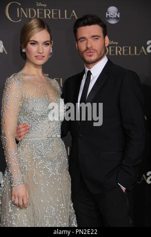 Lily, James Richard Madden 03/01/2015 La première mondiale de 'Cinderella' tenue à El Capitan Theatre à Hollywood, CA Photo par Izumi Hasegawa / / PictureLux HNW Banque D'Images