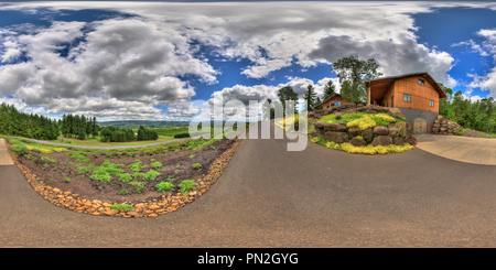 Vue panoramique à 360° de Vue sur le vignoble 2, Anderson vignoble familial, Newberg, ou