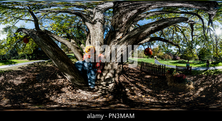 Vue panoramique à 360° de Hershey Gardens, Hershey, PA