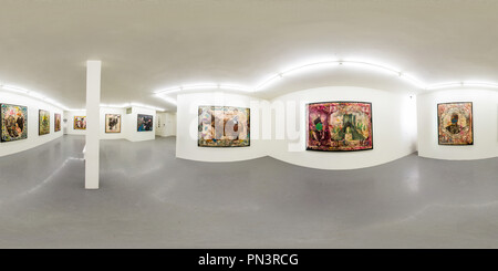 Vue panoramique à 360° de Etemad Art Gallery févr. 2014 Saeed Mohamadzadeh Nodehi Frontières Floral 01