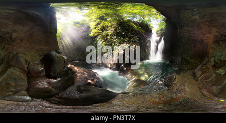 Vue panoramique à 360° de Indonésie - BALI - cascades de Gitgit Waterfall Campuhan,