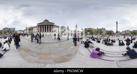 Vue panoramique à 360° de Trafalgar Square - Londres