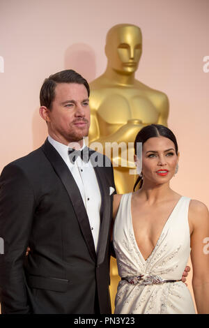 Channing Tatum, Oscar® presenter arrive avec Jenna Dewan pour la diffusion de l'ABC en direct 87e Oscars® au Dolby® Theatre à Hollywood, CA le Dimanche, Février 22, 2015. Référence #  32566 Fichier 561THA pour un usage éditorial uniquement - Tous droits réservés Banque D'Images