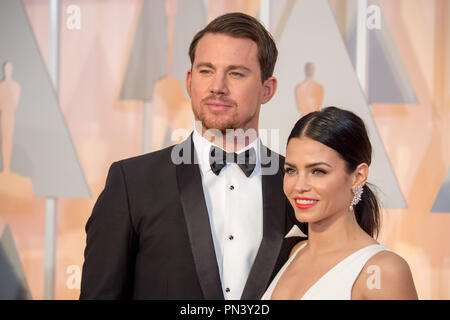 Channing Tatum, Oscar® presenter arrive avec Jenna Dewan pour la diffusion de l'ABC en direct 87e Oscars® au Dolby® Theatre à Hollywood, CA le Dimanche, Février 22, 2015. Référence #  32566 Fichier 564THA pour un usage éditorial uniquement - Tous droits réservés Banque D'Images