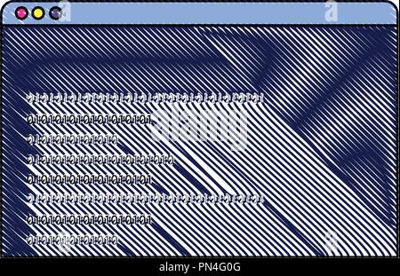 La technologie de programmation de site web râpé code de données Illustration de Vecteur