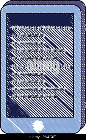 Les données du programme code smartphone râpé la technologie réseau Illustration de Vecteur