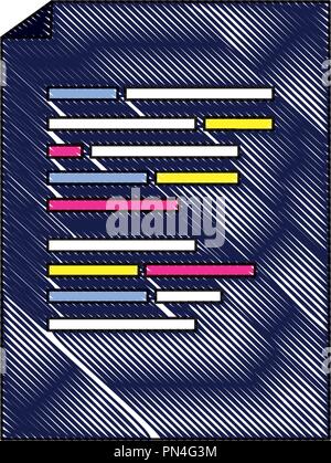 Document râpé avec la technologie des codes de données du programme Illustration de Vecteur