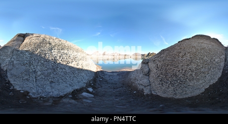 Vue panoramique à 360° de Río Diamante 'Entre el dique el tigre y los Reyunos.