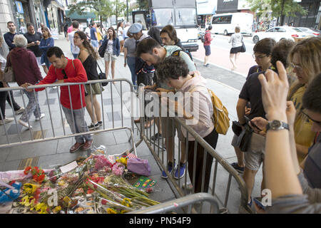 L'Apollo Theatre est titulaire d'un mémorial d'Aretha Franklin à Harlem en vedette : Aretha Franklin Où : New York City, New York, United States Quand : 19 août 2018 Credit : Marla Hernandez/WENN Banque D'Images