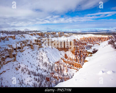 Canyon recouvert de neige Banque D'Images