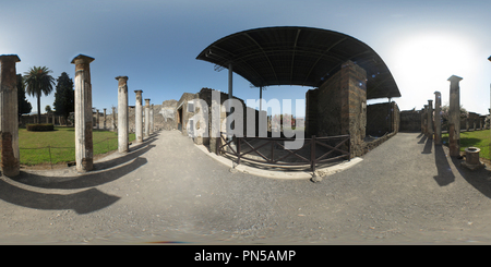 Vue panoramique à 360° de Pompéi - Maison du Faune-1