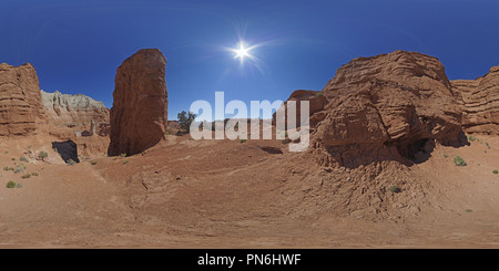 Vue panoramique à 360° de Sur les anges Palace sentier au Kodachrome Basin