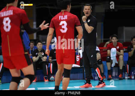Florence, Italie. 18 Sep, 2018. Yuichi Nakagaichi (JPN) Volleyball FIVB : Championnat du monde masculin de volley-ball Italie et Bulgarie 2018 Premier tour extérieure une correspondance entre le Japon 3-2 Argentine à Nelson Mandela Forum à Florence, Italie . Credit : Hirano et Yoshihige/AFLO/Alamy Live News Banque D'Images