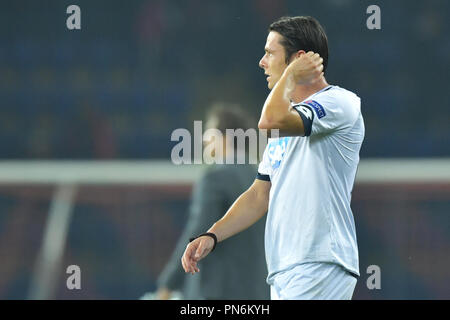 Les Charkiw, Ukraine. 19 Sep, 2018. Football : Ligue des Champions, Schachtjor - Donezk 1899 Hoffenheim, phase Groupe, Groupe F, Journée 1, au stade Metalist. Hoffenheim's Nico Schulz. Credit : Uwe Anspach/dpa/Alamy Live News Banque D'Images