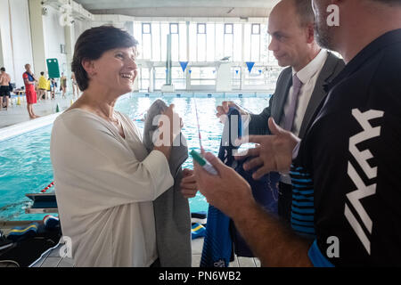 Lyon, France. 20 septembre 2018. Frédérique VIDAL, Ministre de l'enseignement supérieur, la recherche et l'innovation, et Roxana Maracineanu, Ministre des Sports, s'est rendu à l'Université de Lyon, le jeudi 20 septembre, à l'occasion de la Journée internationale du sport universitaire. Credit : FRANCK CHAPOLARD/Alamy Live News Banque D'Images