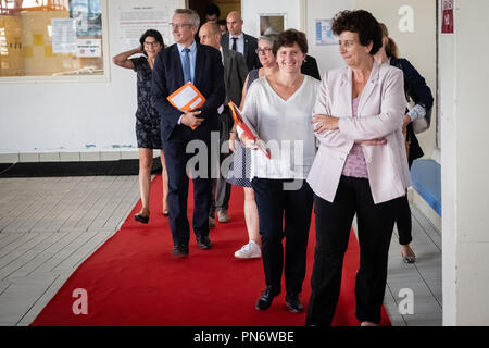 Lyon, France. 20 septembre 2018. Frédérique VIDAL, Ministre de l'enseignement supérieur, la recherche et l'innovation, et Roxana Maracineanu, Ministre des Sports, s'est rendu à l'Université de Lyon, le jeudi 20 septembre, à l'occasion de la Journée internationale du sport universitaire. Credit : FRANCK CHAPOLARD/Alamy Live News Banque D'Images