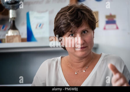 Lyon, France. 20 septembre 2018. Frédérique VIDAL, Ministre de l'enseignement supérieur, la recherche et l'innovation, et Roxana Maracineanu, Ministre des Sports, s'est rendu à l'Université de Lyon, le jeudi 20 septembre, à l'occasion de la Journée internationale du sport universitaire. Credit : FRANCK CHAPOLARD/Alamy Live News Banque D'Images