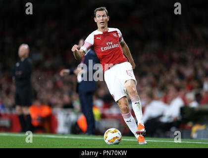 L'Emirates Stadium, Londres, Royaume-Uni. Sep 20, 2018. L'UEFA Europa League football, Arsenal versus Évasion ; Stephan Lichtsteiner de crédit : Arsenal Plus Sport Action Images/Alamy Live News Banque D'Images