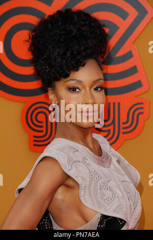 Yaya Dacosta à l'avant-première de Warner Bros Pictures "La Nice Guys' tenue à Théâtre chinois de Grauman à Hollywood, CA, le 10 mai 2016. Photo par Joe Martinez / PictureLux Banque D'Images