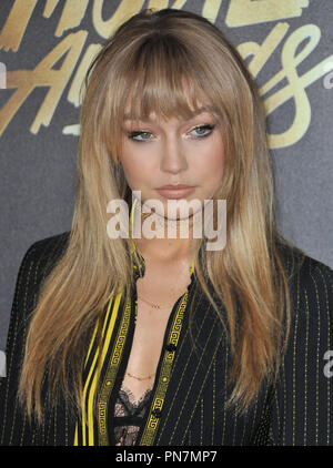 Gigi Hadid au MTV Movie Awards 2016 s'est tenue à la Warner Bros Studios de Burbank, Ca le samedi 9 avril 2016. Photo par PictureLux RPAC RPAC / Référence de dossier 32881 010RPAC01 pour un usage éditorial uniquement - Tous droits réservés Banque D'Images