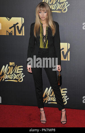 Gigi Hadid au MTV Movie Awards 2016 s'est tenue à la Warner Bros Studios de Burbank, Ca le samedi 9 avril 2016. Photo par PictureLux RPAC RPAC / Référence de dossier 32881 011RPAC01 pour un usage éditorial uniquement - Tous droits réservés Banque D'Images