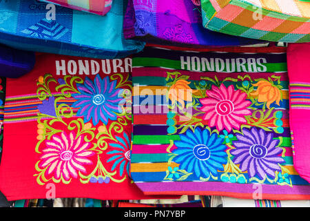 Copan Honduras. Février 2018. Sacs de Souvenirs à vendre à Copan au Honduras Banque D'Images