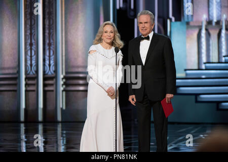 Faye Dunaway et Warren Beatty présent lors de la diffusion de l'ABC en direct 89e Oscars® au Dolby® Theatre à Hollywood, CA le Dimanche, Février 26, 2017. Référence #  33242 Fichier 487THA pour un usage éditorial uniquement - Tous droits réservés Banque D'Images