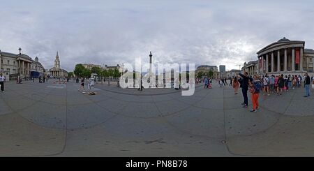 Vue panoramique à 360° de Londres, Trafalgar Square, vue 2