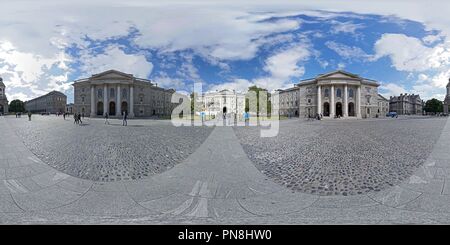 Vue panoramique à 360° de Dublin, Trinity College - Place du Parlement