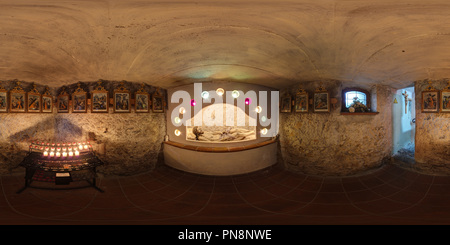 Vue panoramique à 360° de Burgschrofen Kapelle (Chapelle) - Hl. Grab (tombe sainte)