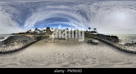 Vue panoramique à 360° de Canaries Lanzarote Costa Teguise Beach Playa Bastian