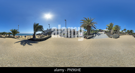 Vue panoramique à 360° de Canaries Lanzarote Costa Teguise Beach Playa de Las Cucharas 1