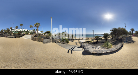 Vue panoramique à 360° de Canaries Lanzarote Costa Teguise Beach Playa de Las Cucharas 3