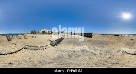 Vue panoramique à 360° de Canaries Lanzarote Costa Teguise Beach Playa de Las Cucharas 7