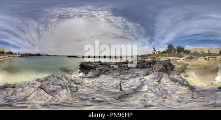 Vue panoramique à 360° de Canaries Lanzarote Costa Teguise Beach Playa Del Jablillo 1