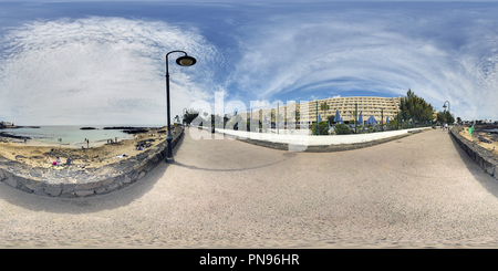 Vue panoramique à 360° de Canaries Lanzarote Costa Teguise Beach Playa Del Jablillo 2