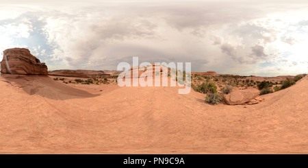 Vue panoramique à 360° de Arches National Park, Delicate Arch viewpoint Trail