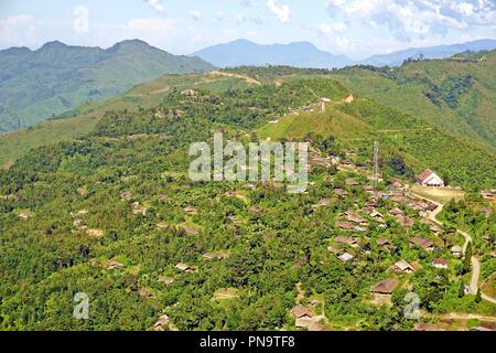 Longwa village tribal, Mon, Nagaland, Inde, Myanmar Banque D'Images