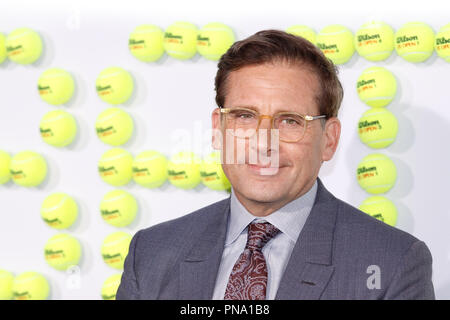 Steve Carell lors de la première de Fox Searchlight Pictures' 'bataille des sexes' qui s'est tenue au Regency Village Theatre de Westwood, CA, le 16 septembre 2017. Photo par Joseph Martinez / PictureLux Banque D'Images