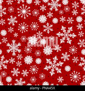 Motif de Noël faite de flocons et points, vector background transparent d'hiver avec la neige, noël vacances design illustration. Illustration de Vecteur