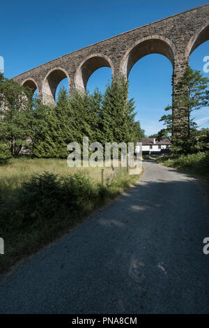 Viaduc Ferroviaire sur la ligne centrale de galles près du village de Cynghordy, Llandovery, Carmarthenshire, Pays de Galles, Royaume-Uni Banque D'Images