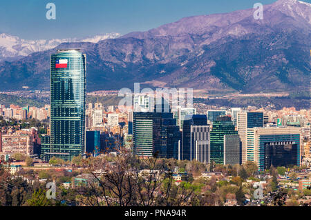 Skyline de Santiago du Chili Banque D'Images