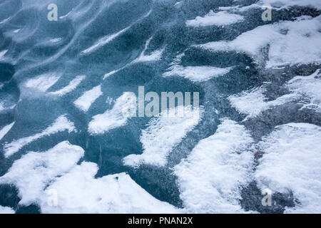 Close up graphique de glace glaciaire spectaculaire sur Svinafellsjokull glacier, une prise de glacier Vatnajokull, le sud de l'Islande Banque D'Images