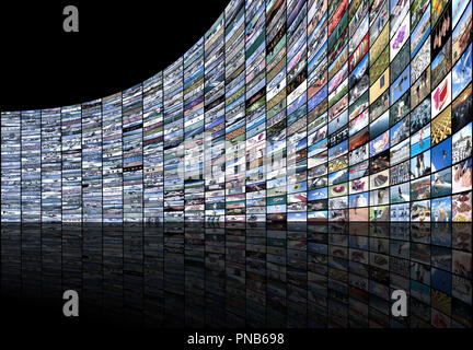 Multimédia et vidéo grand mur vidéo de l'image sur grand écran Banque D'Images