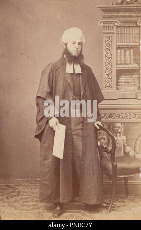 * CDV victorienne (Carte de visite) d'un avocat avec une grande barbe Banque D'Images