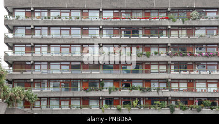 Voir fo apartments, le Barbican, Londres, Angleterre, Royaume-Uni Banque D'Images