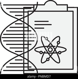 Presse-papiers chimie structure de l'adn molécule atome Illustration de Vecteur