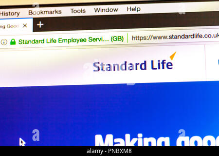 Logo de la Standard Life Standard Life, d'épargne et de pension, la Standard Life Standard Life, site web de l'entreprise pension, Standard Life Page d'accueil, pension, en ligne Banque D'Images